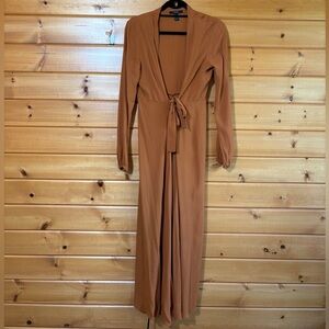 Forever 21 Long Sleeve Burnt Orange Dress